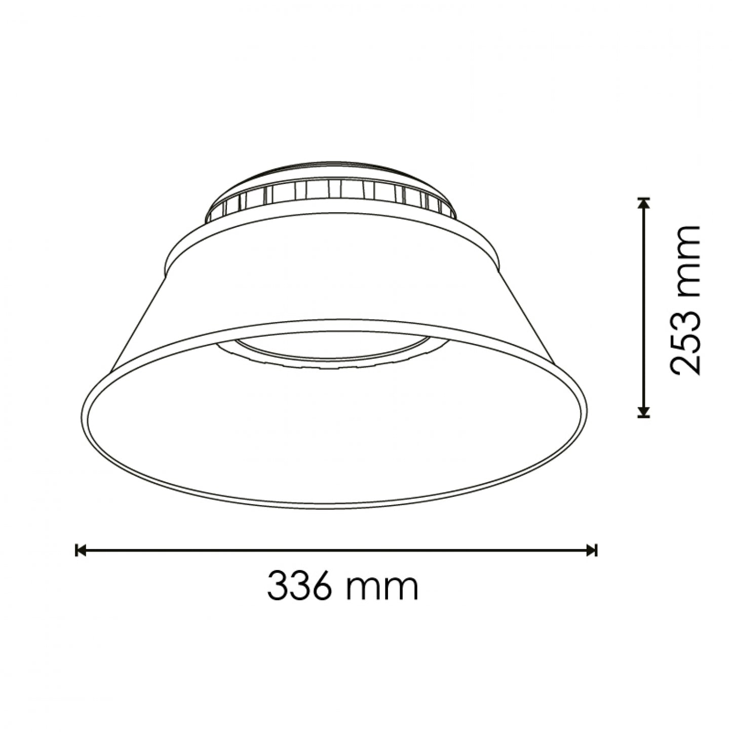 Campana led industrial con o sin reflector que ofrece una potente iluminación que es perfecta para instalaciones industriales, almacenes, talleres, garajes, bibliotecas, oficinas altas y más. Diseño elegante con un acabado clásico que combina perfectamente con cualquier entorno industrial o comercial.