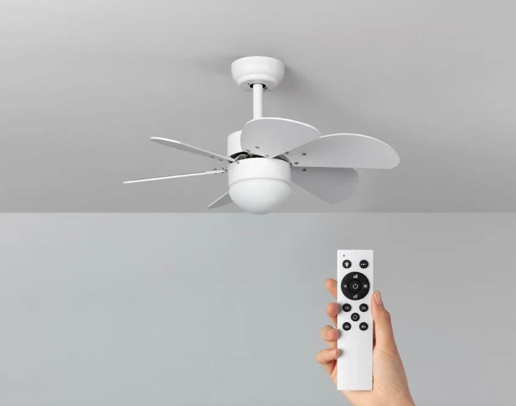 Ventilador techo pequeño con luz blanco