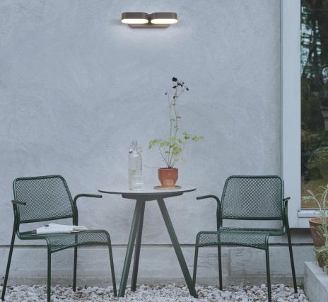Aplique orientable doble exterior