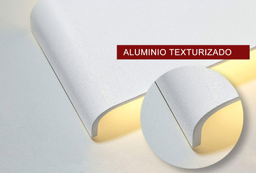 Aplique lineal interior doble luz