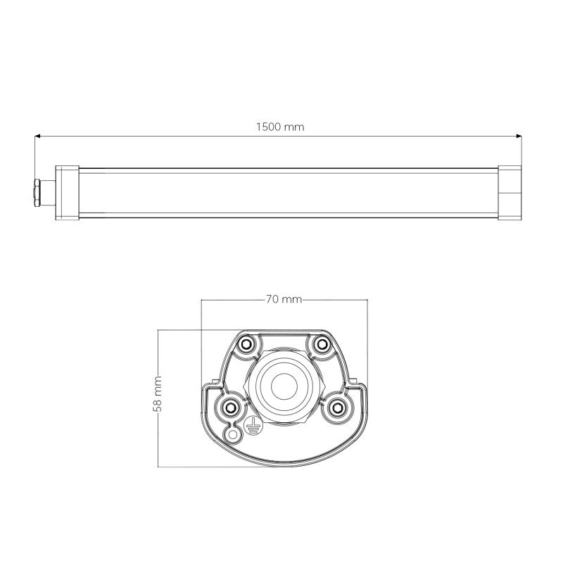 Pantalla estanca 150cm ATEX