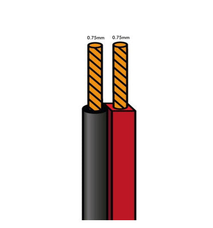 Cable paralelo 2x0,75mm bicolor