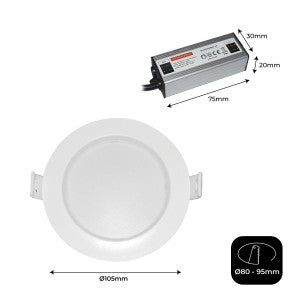 Downlight estanco plano 8w IP65