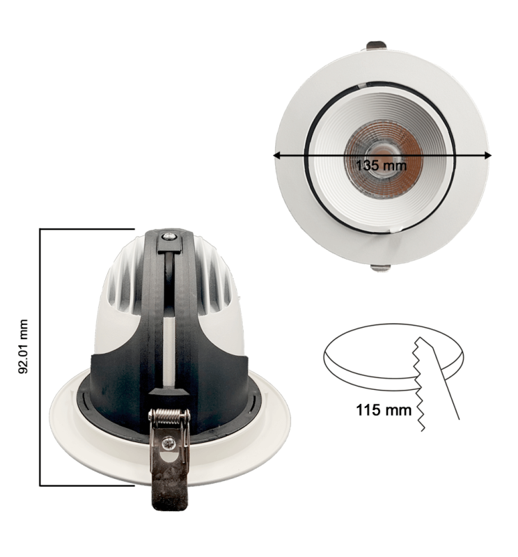 Downlight foco empotrable 25w orientable