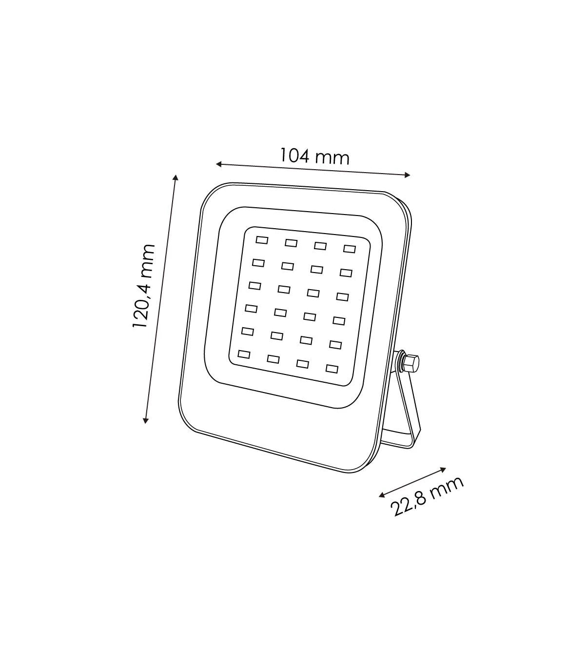Fabricado en aluminio para su gran disipación y cristal. Cuenta con un IP65 que lo hace ideal para zonas de exterior.
El foco proyector LED cuenta con un encendido instantáneo con lo que obtenemos en casos por falta de tensión eléctrica reestablecer la iluminación de forma instantánea y cuentan con una vida estimada de 50.000 horas.