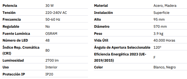 Plafón techo madera 30w grande