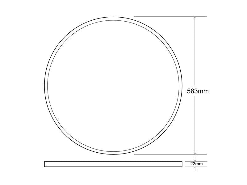 Plafó o penjoll circular 580mm CCT multipotència 40/48w