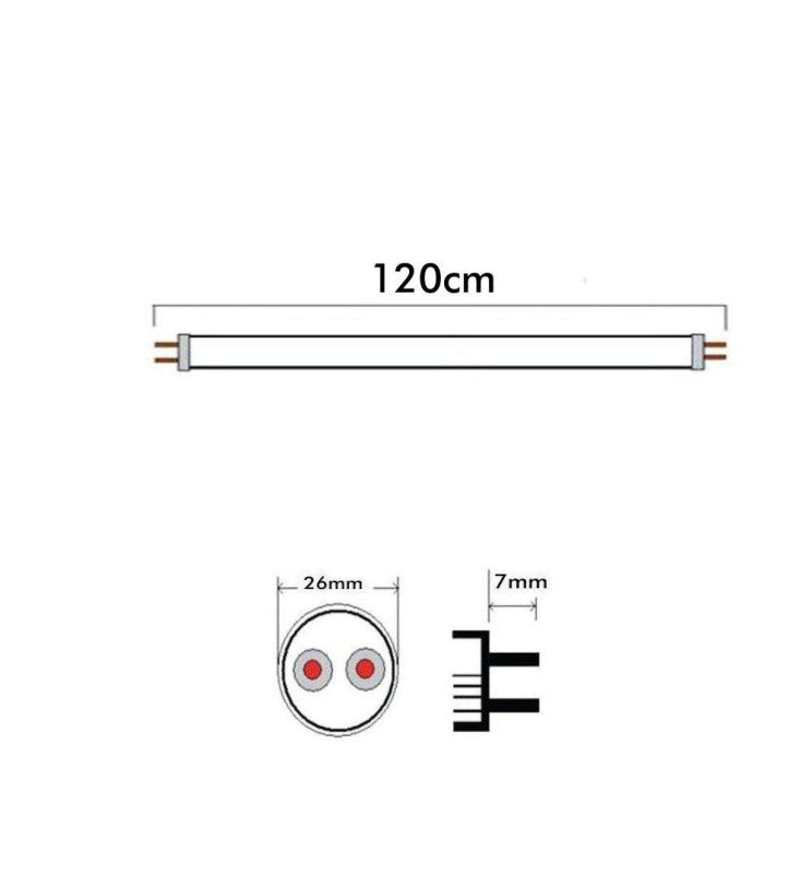 Tubo led 120cm 20w alto flujo (pack)