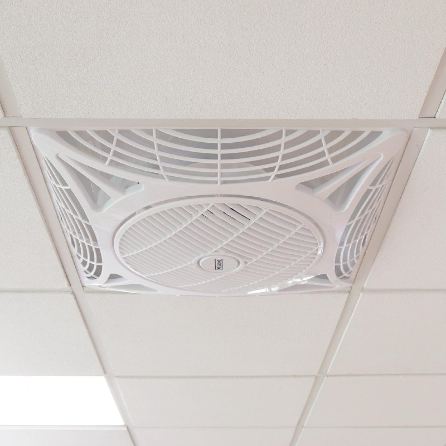 Ventilador de sostre encastable 60x60cm amb Llum LED | Motor AC 68W per a Sostre Armstrong