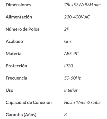 Protector IGA + sobretensiones P+T 2polos