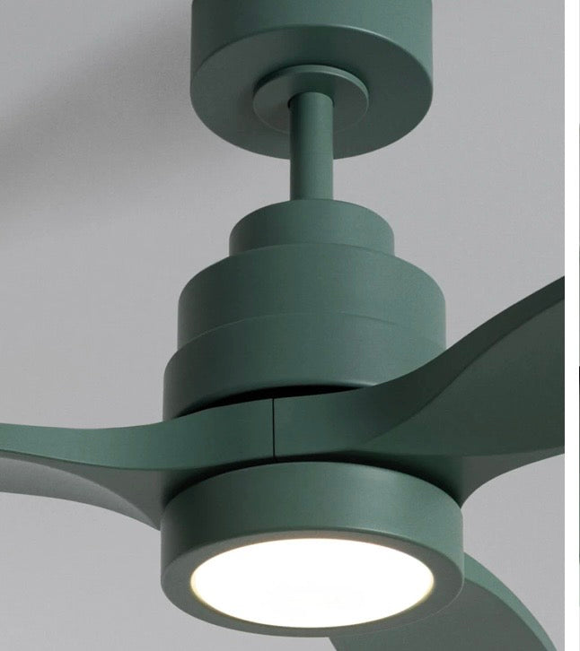 Ventilador de sostre verd amb Llum LED - Motor DC Interior - exterior