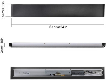 Aplique LED de pared de diseño minimalista. Permite generar un tipo de luz difusa y homogénea a la vez son elementos funcionales y decorativos. Los apliques de pared Led suelen ser luminarias que complementan a la iluminación principal siendo un elemento importante en la decoración de los más variados ambientes. 
Ideal para iluminar y marcar paños de pared, zonas de paso como pasillos, recibidores, baños, escaleras... 