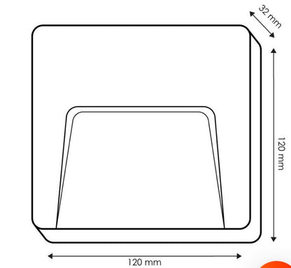 Baliza pared mini superficie