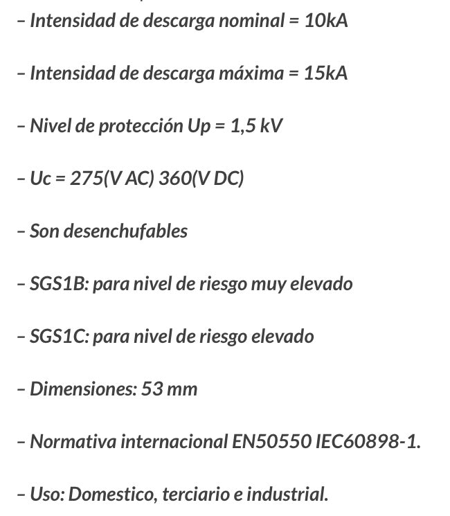 Protector IGA + sobretensiones P+T 2polos