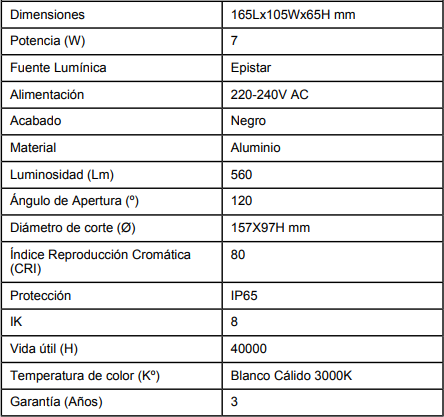 Baliza exterior empotrable