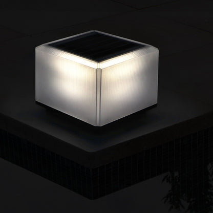 Balisa Solar LED Quadrada 4.5W 450lm CCT Seleccionable IP65 IK6 360º Sobre Mur Exterior
