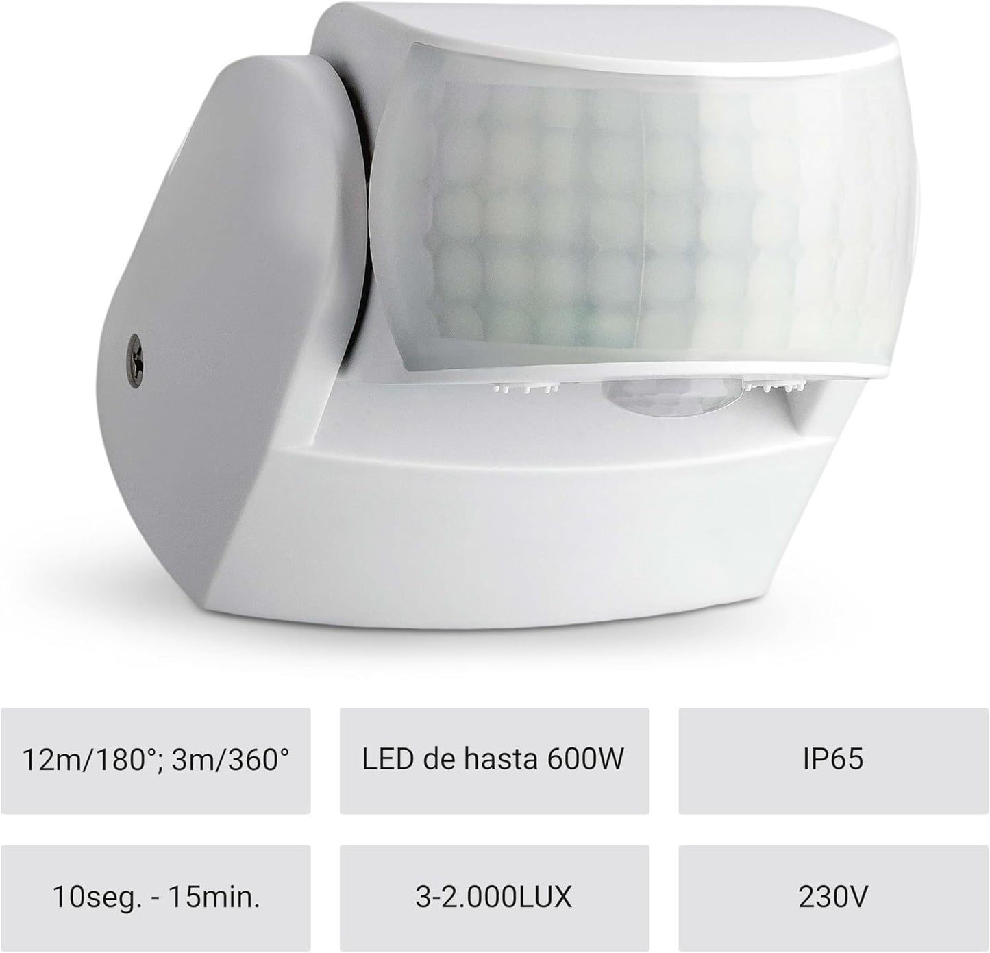 Detector de moviment exterior de doble sensor infraroig IP65