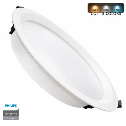 Downlight LED Empotrable 40W Philips | CCT Seleccionable | UGR17 | IP54