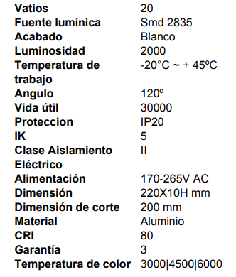 Downlight panel "eco" 20w (pack)