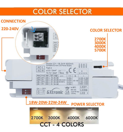 Downlight LED Encastrable 24W Osram | UGR17 | 2400 lm | CCT Seleccionable