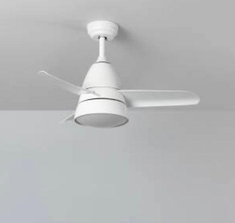 Ventilador de techo blanco/negro con luz