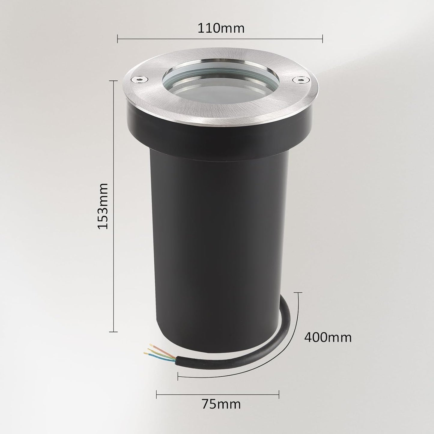 Foco Empotrable de Suelo Orientable GU10 220V | Acero Inoxidable 304L | IP67