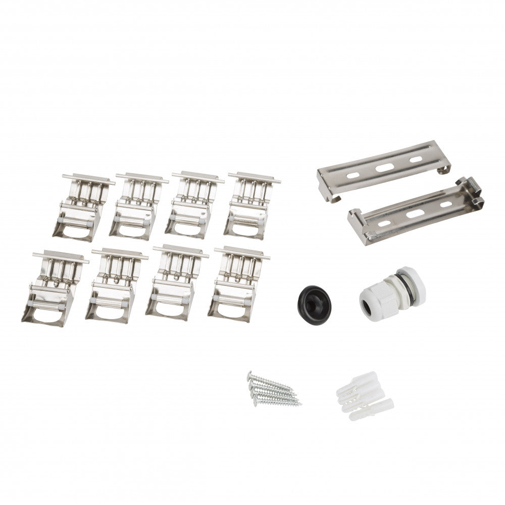 Pantalla estanca tubos led clips inox (pack)