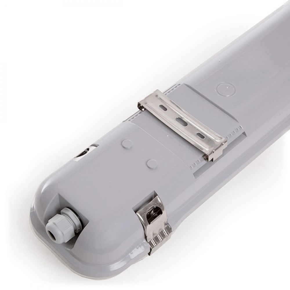 Pantalla estanca tubos led clips inox (pack)