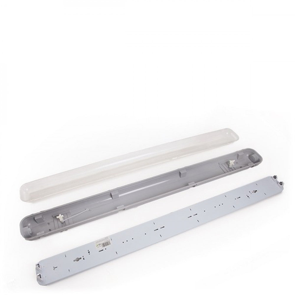 Pantalla estanca tubos led clips inox (pack)