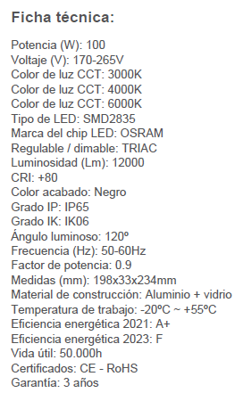 Proyector exterior 100w "eco" Osram