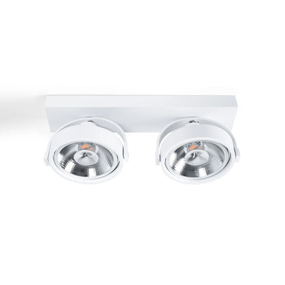 Foc LED Doble AR111 de Superfície Orientable 30W CREE COB | 2x800lm Angle 24º | Blanc o Negre
