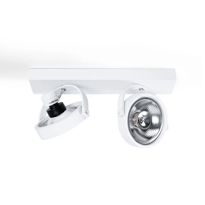 Foc LED Doble AR111 de Superfície Orientable 30W CREE COB | 2x800lm Angle 24º | Blanc o Negre