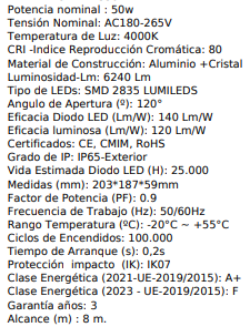 Iluminación de seguridad en entradas, patios, garajes y zonas residenciales,
jardines y exteriores, proporcionando visibilidad y seguridad en senderos y accesos. Naves industriales y almacenes, mejorando la iluminación en áreas de carga y descarga. Zonas de estacionamiento, garantizando una visibilidad óptima y mayor seguridad.