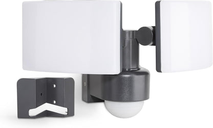 Projector LED Doble Exterior amb Sensor de Moviment 2×20W — Muntatge a Paret o Cantonada