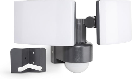 Projector LED Doble Exterior amb Sensor de Moviment 2×20W — Muntatge a Paret o Cantonada