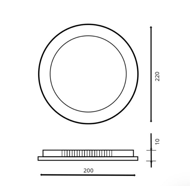 Downlight panell "eco" 20w (pack)