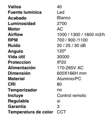 Ventilador techo / pared blanco