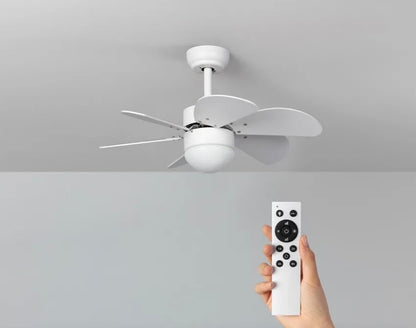 Ventilador techo pequeño con luz blanco