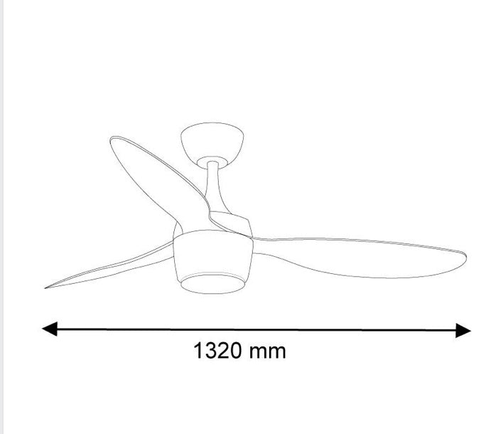 Ventilador techo grande con luz