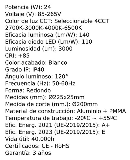 Downlight panel sensor Osram CCT