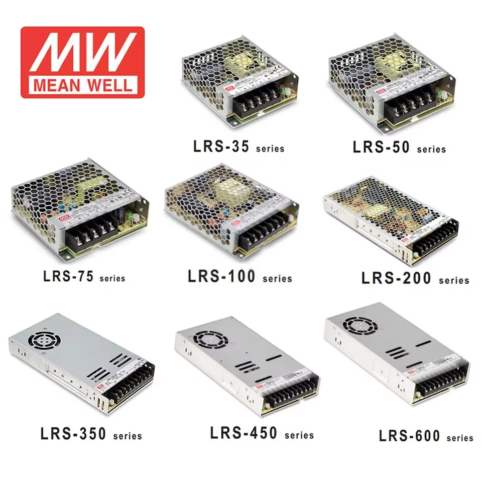 Alimentador LED 24V DC Interior Mean Well IP20 35W-200W per a Tires i Panells LED