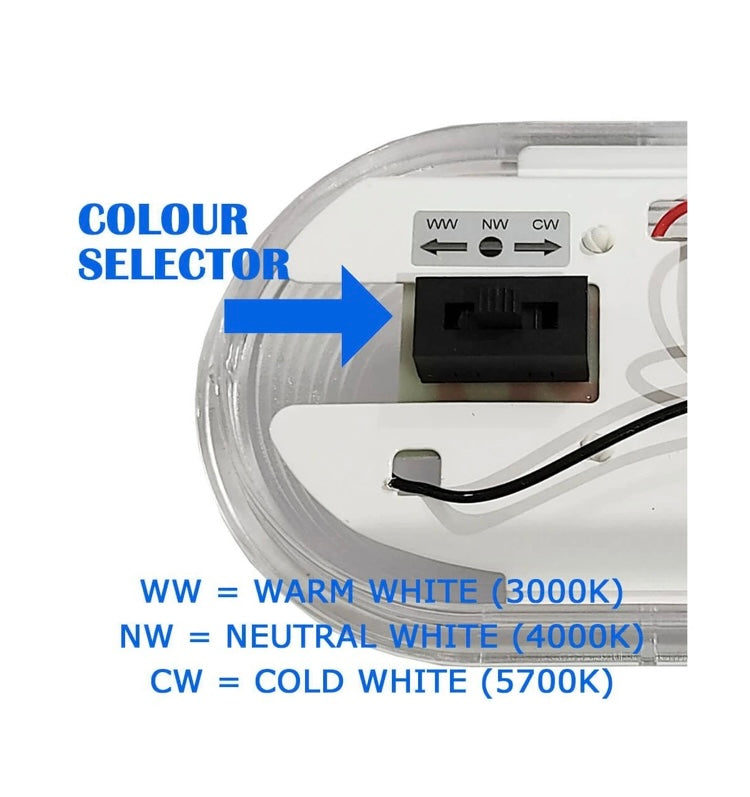Pantalla estanca Philips con selección de potencia (30W / 40W / 45W / 55W) y temperatura de color 3CCT (3000K / 4000K / 6000K). Equipada con driver Philips Xitanium