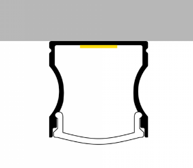 Perfil aluminio superficie alto (pack)