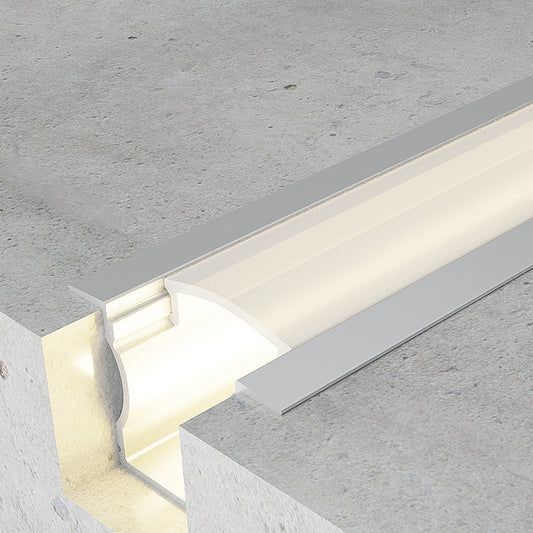 Perfil aluminio alto empotrable (pack)
