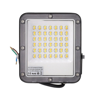Foco Proyector LED SMD que incorpora Chip Philips de aplicaciones de exterior. Destaca por su eficiencia, alto CRI, alto factor de potencia y robustez. Con selector de color de luz: 3000K, 4000K ó 6000K incorporado