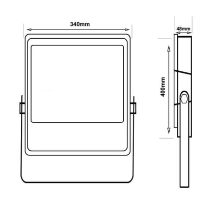 Foco Proyector LED NEW PRO de 200W, con 26.000 lúmenes es una solución potente y eficiente para la iluminación de exteriores. Con una carcasa gris de aluminio y un difusor de vidrio glaseado para evitar deslumbramientos, este proyector proporciona una iluminación de alta calidad con un ángulo luminoso de 110º. difusor de vidrio glaseado para evitar deslumbramientos