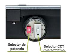 Proyector LED Exterior Profesional es una solución de iluminación suoer eficiente. Equipado con chip LED LUMILEDS de 150 lúmenes/w y un driver de alta calidad que permite ajustar su potencia entre 200w, 160w y 120w. Cuenta con un selector de temperatura CCT que permite elegir entre 3000K, 4000K y 6000K, proporcionando una iluminación adaptable a cualquier entorno. hasta 30.000 lúmenes. 