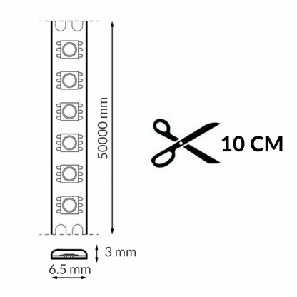 Tira LED 220V Slimline 6,5mm IP65 | Bobina 20mt. | Interior y Exterior