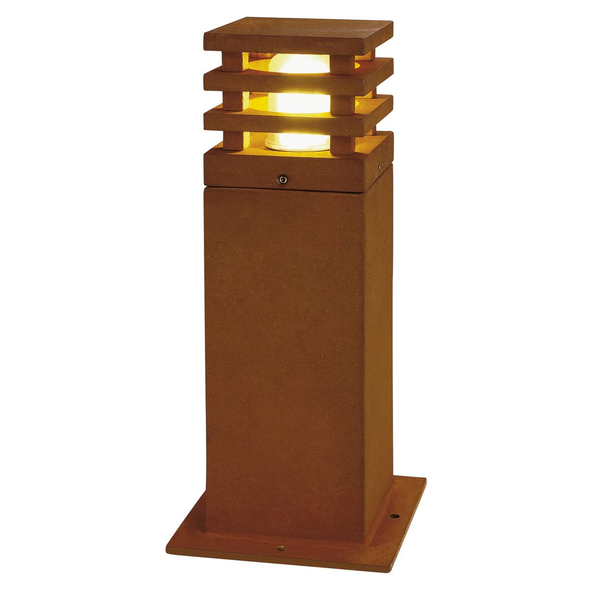 Baliza cuadrada acero corten