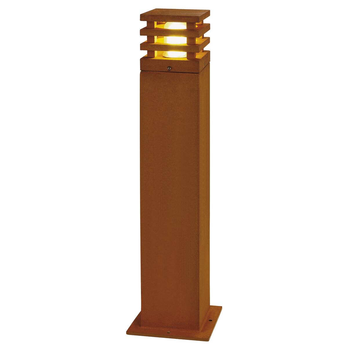 Baliza cuadrada acero corten